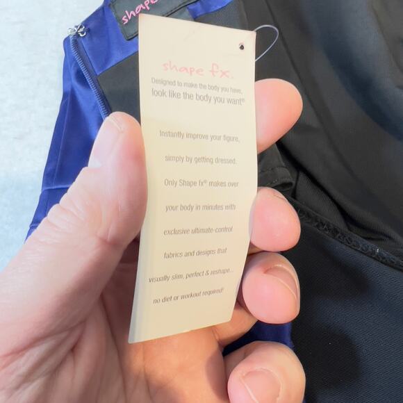 Shape FX Above the Knee Dress Woman Size 4 Royal Blue Ulimate Control Lining - Picture 7 of 16